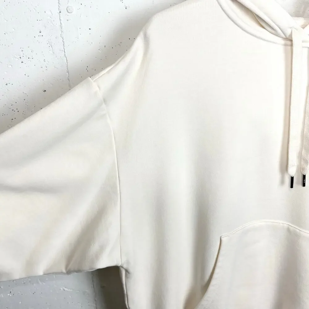 Alo Yoga Accolade Hoodie & Sweatpant Set Bone Ivory Drawstring Size Medium